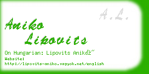 aniko lipovits business card